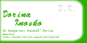 dorina knosko business card